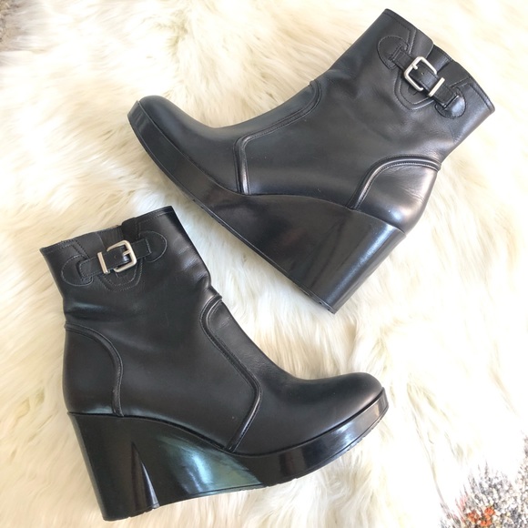 Robert Clergerie Shoes - Robert Clergerie • Leather Platform Ankle Boots